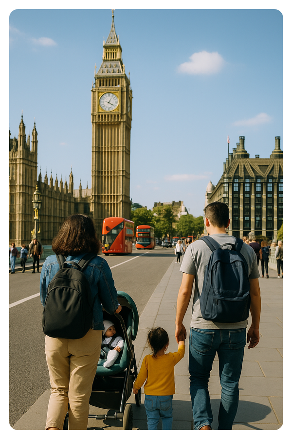 Jalan-jalan dengan anak di London.